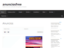 Tablet Screenshot of anunciosfree.org